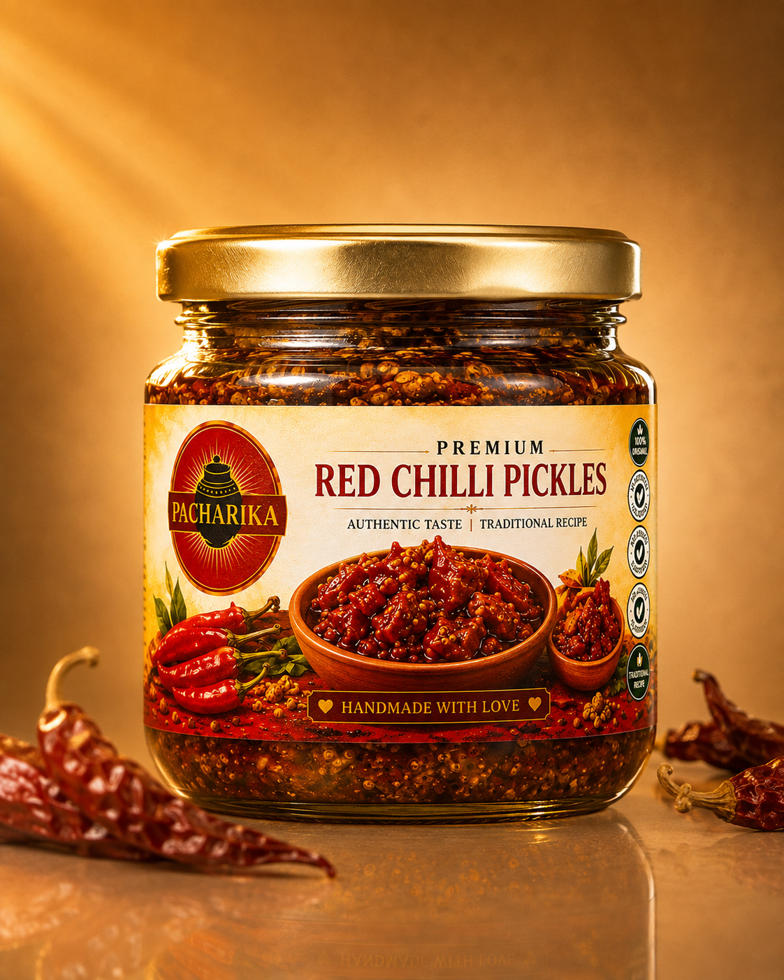 Pacharika Red Chilli Pickle jar