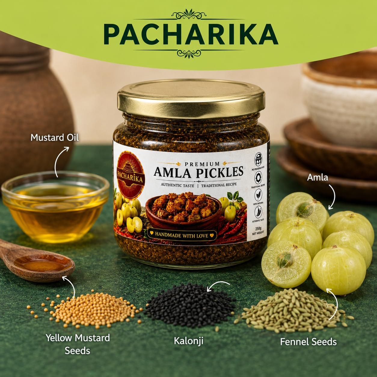 Amla pickle heritage styling