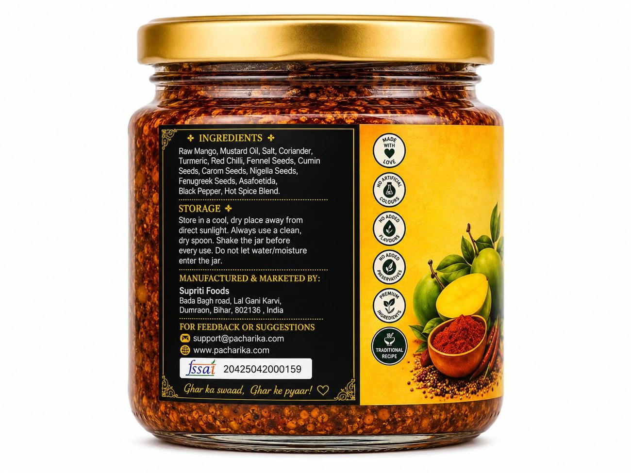 Premium Mango Pickle top view