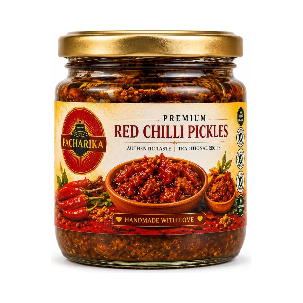 Premium Red Chilli Pickle jar