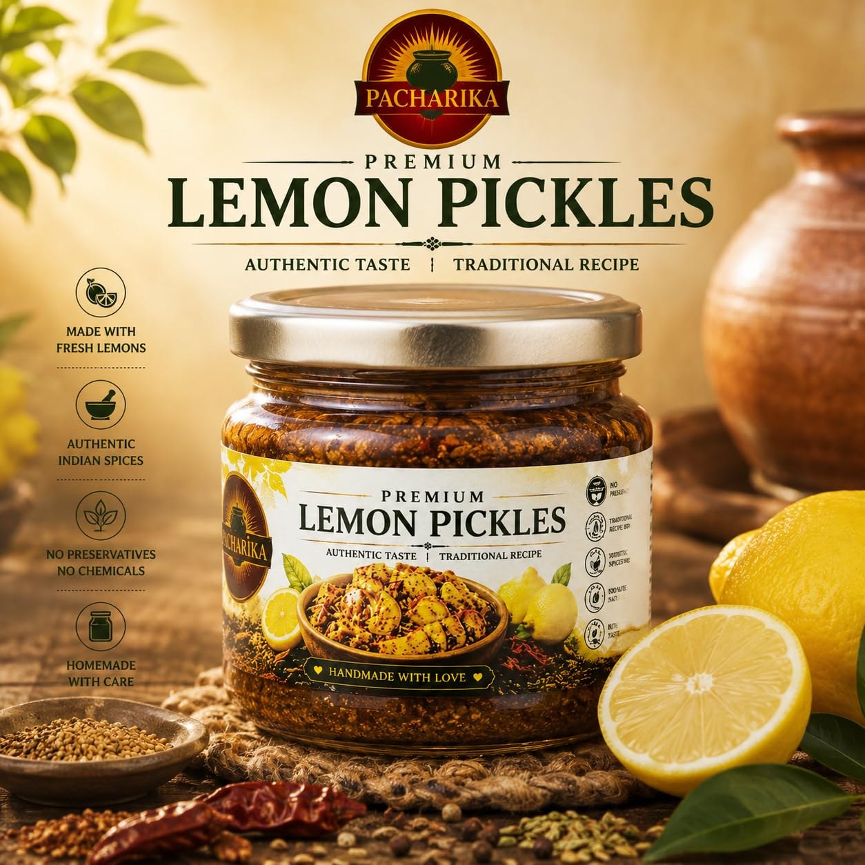 Fresh lemons and spices